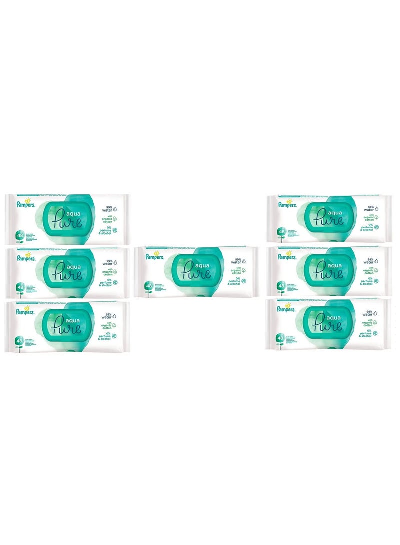 Aqua pure 48X7 Aqua Pure Ultra Purified Baby Wipes 336 Pieces - Image 1